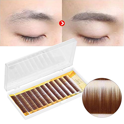 Ruiqas False Eyebrow, Mixed Dark Brown False Eyebrow Extension Fake Eyebrow Enhancer Individual Eyebrows 5-8mm