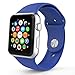 Apple Watch Band, HuanlongTM New Soft Silicone Sport Style Replacement Iwatch Strap for Apple Wrist Watch (Royal Blue 42mm M/L)