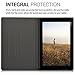 kwmobile Case for Sony Xperia Tablet Z4 - PU Leather and Canvas Protective Cover with Stand Feature - Anthracite Light Brown