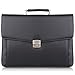 S-ZONE Mens Leather Flapover Briefcase Messenger Bag fit 14 inch Laptop Bag