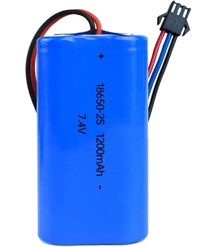 Batterie 7.4V 2000mAh Pour Pelleteuse Huina 1580/1583/1582 - Connecteur XT30, 2 Cellules, Dimensions 69x37x19 Mm