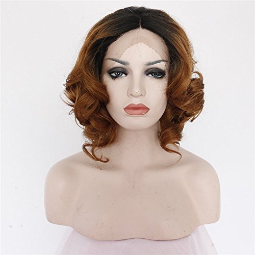 Kalyss cosplay costume women s short curly lace front black root …