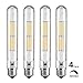HzSane 2W LED Filament C7 Night Light Bulb, 2700K Warm White 200LM, E12 Candelabra Base Lamp C7 Mini Torpedo Shape, 15W Incandescent Replacement, Refrigerator Bulb, Non-dimmable, 4 Pack
