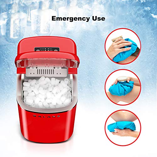 Galanz Portable Countertop Electric Ice Maker Machine, 26 lbs in 24 Hours, 9 Bullet Shaped Cubes