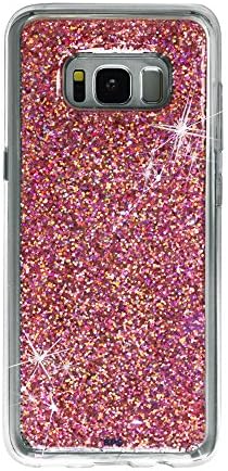 Brass Paper Smith Samsung Galaxy S8 Holographic Iridescent Glitter Hand Poured Acrylic Case (Red Holographic)