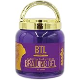 BTL Braiding Gel Supreme 72 Oz Bulk Super Size Jar - Ultimate Hair Styling Solution for Braids, Locs &amp; Twists | Long-Lasting Strong Hold | Non-Greasy &amp; Lightweight Formula | Natural Ingredients