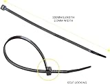 Arctic Hayes TIES200 Cable Ties 2.5mm x 200mm Pack of 100 Black view 2