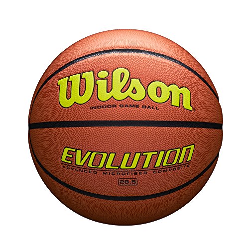 Wilson Evolution Indoor Game Basketball, Intermediate Size (28.5"), Yellow