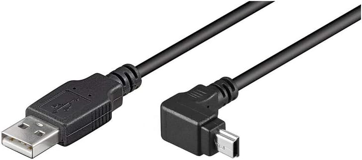 Goobay 93971 USB 2.0 Hi-Speed Cable, 90° Clip, Black, 1.8m Length, 1x USB Kabel