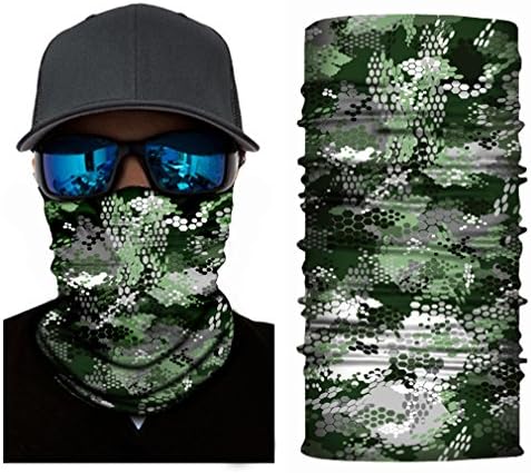 YASHALY Face Shields, Magic Ghost Skull Skeleton Bicycle Scarf 3D Tube Half Face Mask