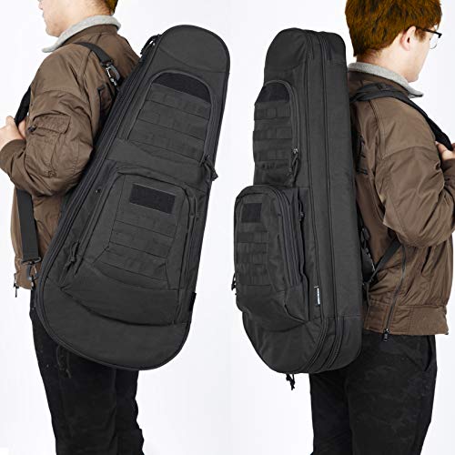 HUNTSEN Tactical Rifle Bag Backpack 32" Padded Gun Bag Soft Gun Case