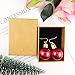 RareLove Gifts Ornament Dangle Earrings For Women Christmas Red Ball Alloy