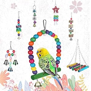 Zacro Giochi per Uccelli pappagalli, 7 Pezzi Giocattoli da Masticare, Giocattoli a Campana, per Animali di Piccola… Zacro Zacro Giochi per Uccelli pappagalli, 7 Pezzi Giocattoli da Masticare, Giocattoli a Campana, per Animali di Piccola…