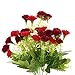 SOLEDI 1 Bunch 25-stem Artificial Flower Dianthus Caryophyllus Carnation Fake Silk Flower Plastic Flower Arrangement Wedding Party Home Garden Decor Room Decoration New