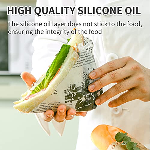 2 Rolls Parchment Paper for Baking, 26FT High Temperature Resistant Waterproof and Greaseproof Baking Paper Suitable, For Cooking、Grilling、Steaming and Air Fryer (Brown and White)