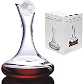 Amlong Crystal Lead-Free Large Wine Decanter, Red Wine Carafe, Wine Gift, Wine Accessories 58 oz (1700ml), with Crystal Globe Stopper