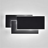 Ralbay 24W Black Wall Sconces Indoor Modern LED Wall Light for Bedroom Up and Down Wall Mount Light, Natural White 4000K