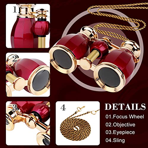 5 ESAKO+Glasses+Binoculars+Removable+Burgundy