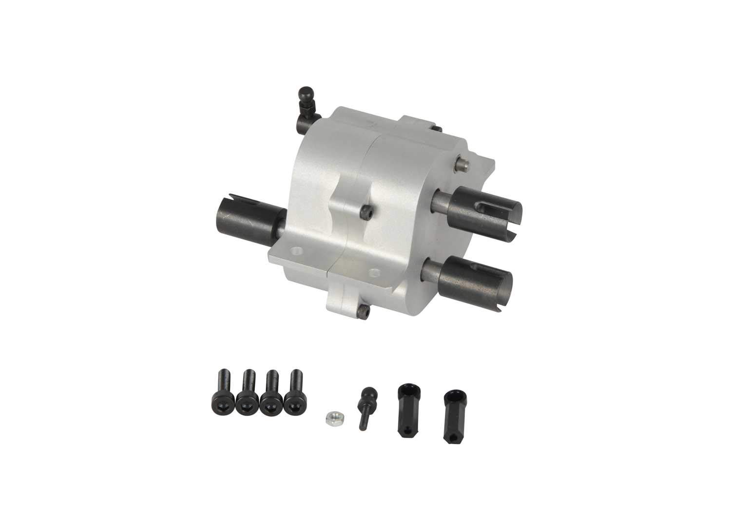 Carson 500907266 1:14 Aluminium 2-Speed Splitter Transmission Lock RC Truck Spare Parts Tuning Parts Accessories Model Building Scale 1:14