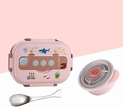 LIZEALUCKY Lunch Box, Bento Boxes, 3 Compartment