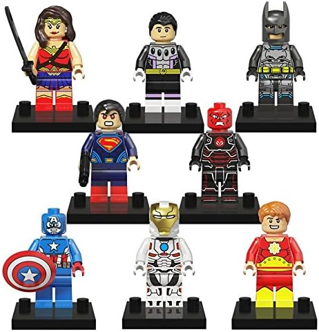 8 pcs/lot super heroes blocks Toys within Sticker collection from NW Store