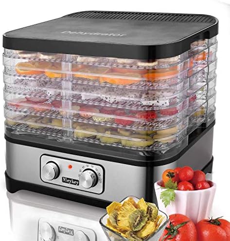 Lieja 120V 250W 60HZ 5 Trays Food Dehydrator Machine Professional Electric Multi-Tier Food Preserver for Meat or Beef Fruit Vegetable Dryer Food Warmers
