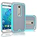 Moto X Pure Edition (Moto X Style) Case, Tekcoo(TM) [Tmajor Series] [Turquoise] Shock Absorbing Hybrid Rubber Plastic Impact Defender Slim Hard Case Cover Shell for 2015 Motorola Moto X Style XT1575