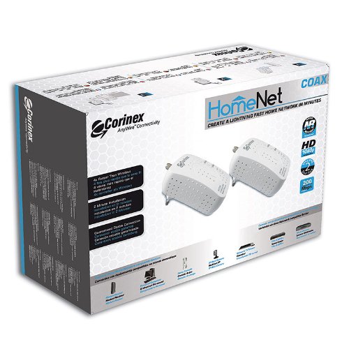 Corinex CXC-HD200-W2H HD200 HomeNet COAX-Dual Pack