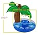 12 Pcs Inflatable Pink Flamingo Coasters Palm Trees Cup Drink Holder Swimming Pool Float