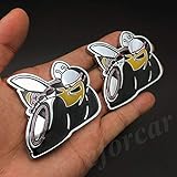 Coolandi D-BEE 2X Metal Caliber Magnum Charger Challenger SCAT PACK Super Bee Emblem Badge Sticker Decal Metal