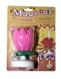 The Amazing Singing, Opening Flower Happy Birthday Candle, Pink