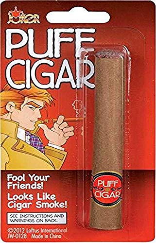Loftus International 099996004079 Card Joker Large Fake Puff Cigar Costume, One Size, Brown