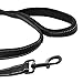 Wagtime Club Double Handle Dog Leash, 6ft Long Heavy Duty Dog Leash with Paded Traffic Handles for Extral Control and Training, Dual Handles Leads, Large Medium Small Dogs (Reflective Black)