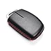 Vitodeco Leather Keyless Entry Remote Control Smart Key Case Cover Compatible for Hyundai Elantra, Sonata, Tucson (4 Buttons, Black/Red)
