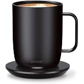 Ember Temperature Control Smart Mug 2, 14 oz, Black, 80 min. Battery Life - App Controlled Heated Coffee Mug - Improved Design (CM191400US) (Renewed)