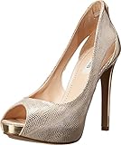 GUESS Women's Harrah 2 Gold Multi Fabric Pump 8.5 M