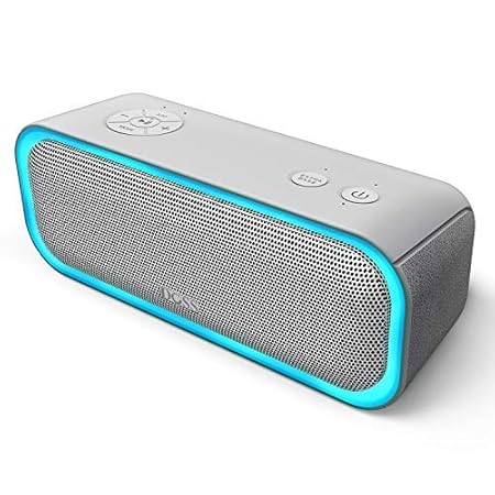 DOSS SoundBox Pro Bluetooth 4.2 Lautsprecher 20W Lautsprecherbox mit Dual-Treiber Besserem Bass Stereo Pairing Vielfarbige LE