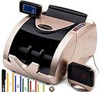 Money Counter Machine - Bill Counter Machine - Portable Money Machine Counter - 150 Straps & Counterfeit Detector Pen - Money Counting Machine for Mixed Bills - Currency Counter - Dollar Cash Counter