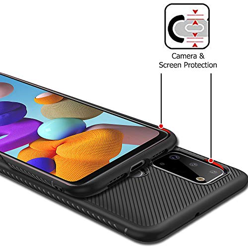 TheGiftKart Shockproof Durable Back Case Cover for Samsung Galaxy A21s | Protective Soft Flexible Armor | Anti-Skid Back