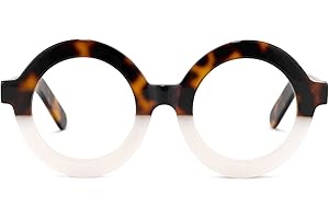 Zeelool Retro Thick Round Blue Light Blocking Glasses for Women Men Calhoun ZOA01776