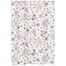 Sweet Jojo Designs Blush Pink, Grey and White Bathroom Fabric Bath Shower Curtain for Watercolor Floral Collection
