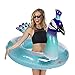 WISHTIME Giant Peacock Swim Pool Float 2019 Summer Peacock Inflatable Pool Float with Glitters Swim Ring Inflatable Lounge Raft Tube Summer Toys for Adults, Women, Kids, Toddlers
