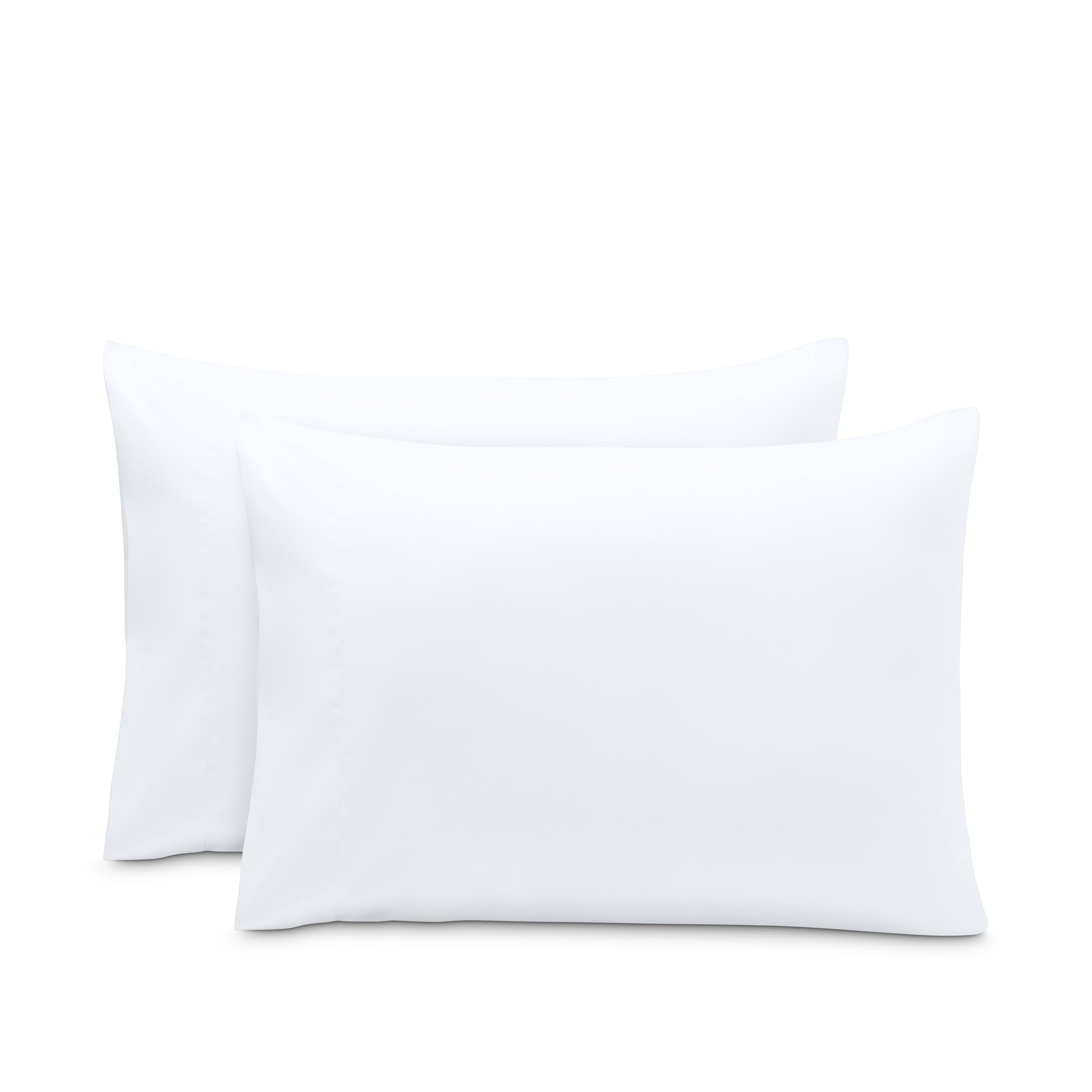 Bare Home Microfibre Pillowcase Set Standard Size - 2 Pack Pillow Cases - Lightweight - Cooling - Soft Brushed Microfibre - Pillow Covers (50x75, White)