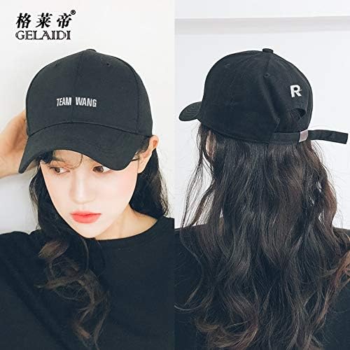 hat Cap Women Girls Summer Influx People Streets Unique Casual Student Men Man Black Cap Embroidered Base (wang's Team Black