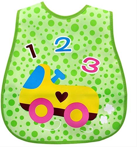 FHFF Apron Baby Eva Waterproof Lunch Feeding Bibs Newborn Baby Cute Cartoon Feeding Cloth Towels Children Digital Car