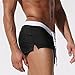 Men's Beach Swimming Trunks Boxer Brief, Black, Size Large(fits like US Medium)