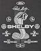 JH Design Men's Shelby Cobra T-Shirt Short Sleeve Charcoal Gray Shirt (X-Large, Gray)