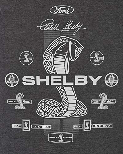 JH Design Men's Shelby Cobra T-Shirt Short Sleeve Charcoal Gray Shirt (X-Large, Gray) - Thumbnail 4