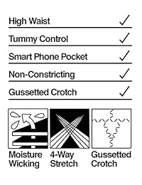 90 Degree By Reflex Women’s High Waist Athletic Leggings with Smartphone Pocket