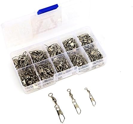 F7 Fishing Barrel Bearing Swivel with Safty Snap, 120pcs